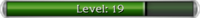 The Experience bar at about ¾ of the way to level 20 from level 19
